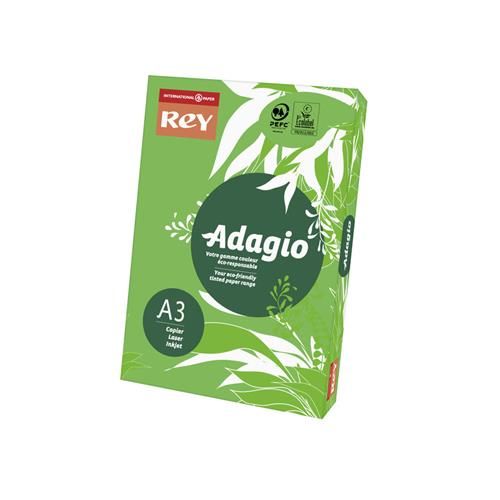 PAPEL FOTOCOPIA ADAGIO A3 80GR VERDE , REY , PAPEFOTC004 , 3368220089586